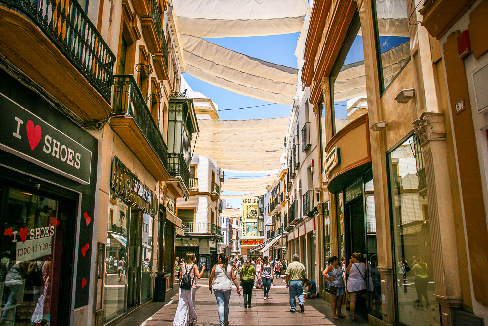 Straßen Sevilla Einkaufen
